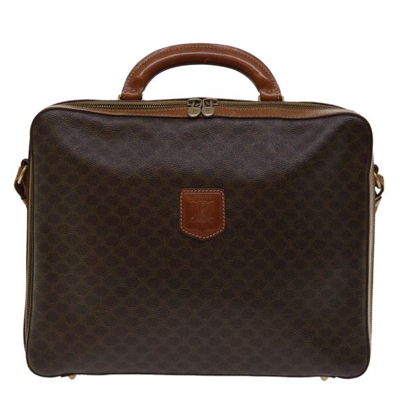 CELINE Macadam Canvas Hand Bag PVC 2way Brown Auth 66506 - Picture 2 of 16